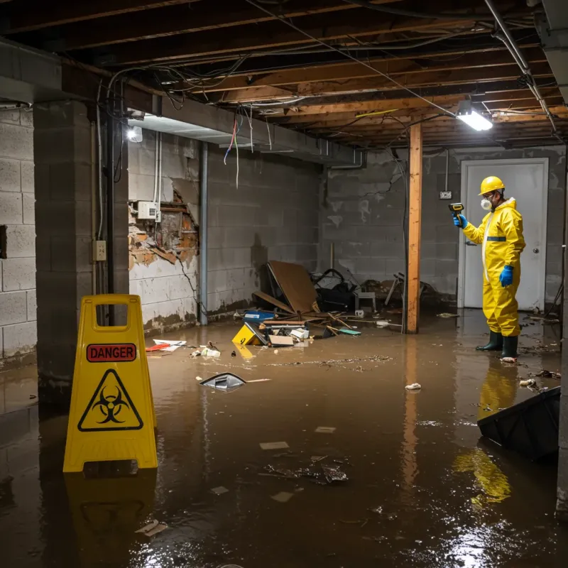 Flooded Basement Electrical Hazard in Chilton County, AL Property