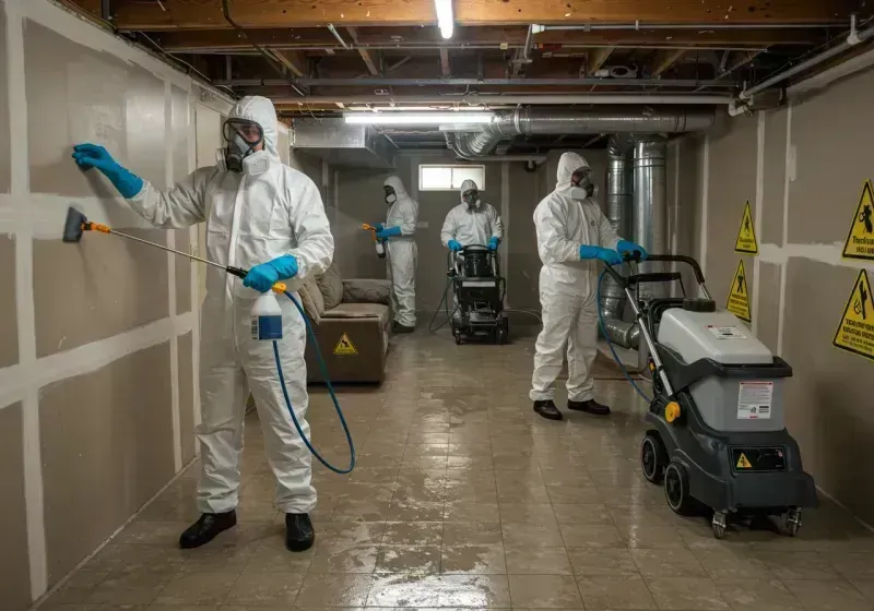 Basement Moisture Removal and Structural Drying process in Chilton County, AL